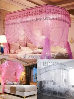 Protective Mesh Beddings Curved Mosquito Net Curtains