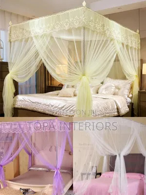 Fine Mesh Bed Cover Classic Mosquito Net With Four Stands