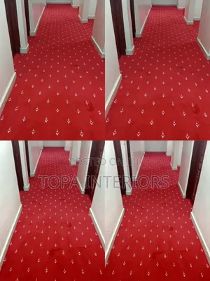 Flowered Executive Red Office Floor Carpets