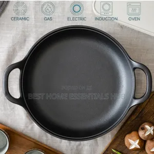 *33cm Pre-Seasoned Skillet Cast Iron/Griddle Pan
