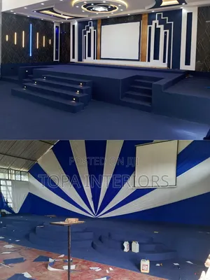Navy Blue Modern Church Altar Floor Carpets Supply and Installation