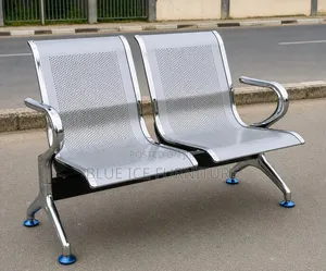 2 Seater Stainless Steel Waiting Bench