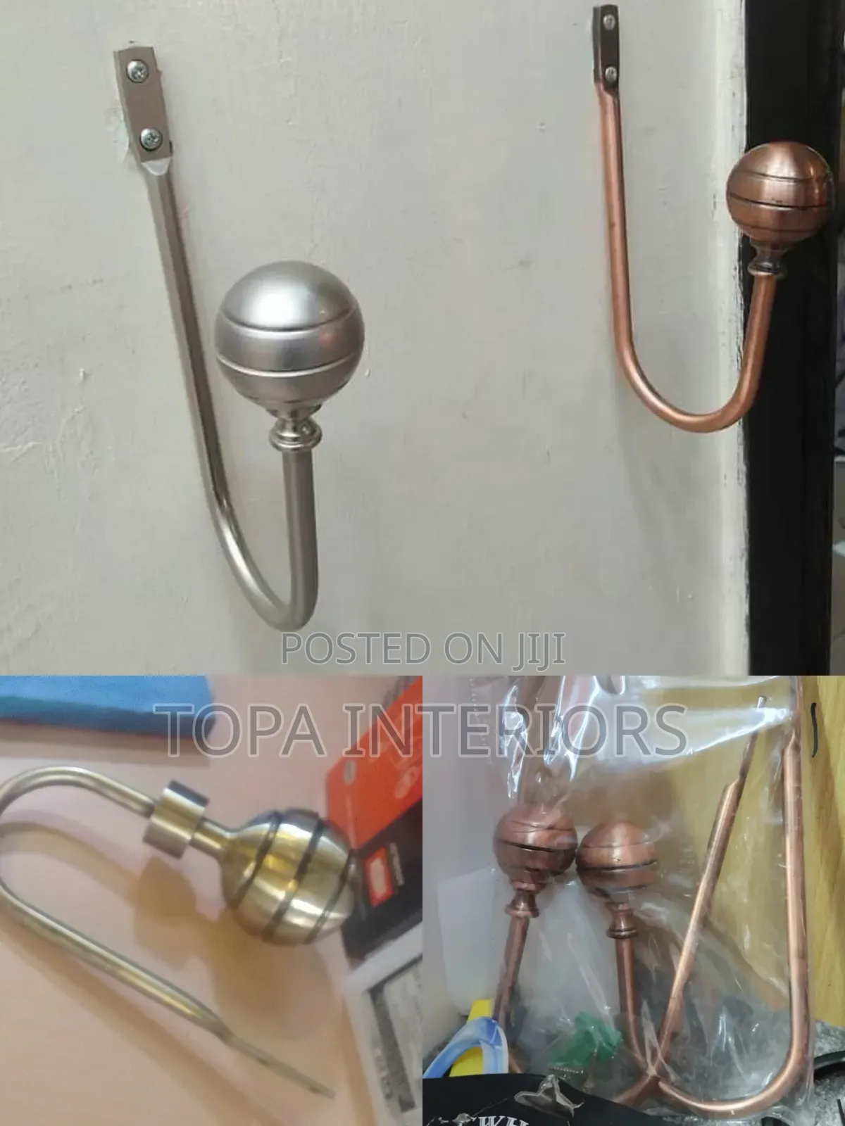 Curtain Holdback Metallic Wall Mounted Tiebacks