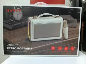 Havit Sk823bt Wireless Retro Portable Karaoke Bluetooth Speaker Beige