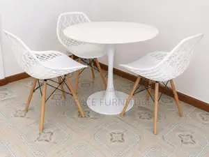 Modern 3 Seater Round Dining Table Set