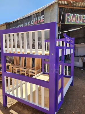 Purple and White 4x6 Bunk Bed