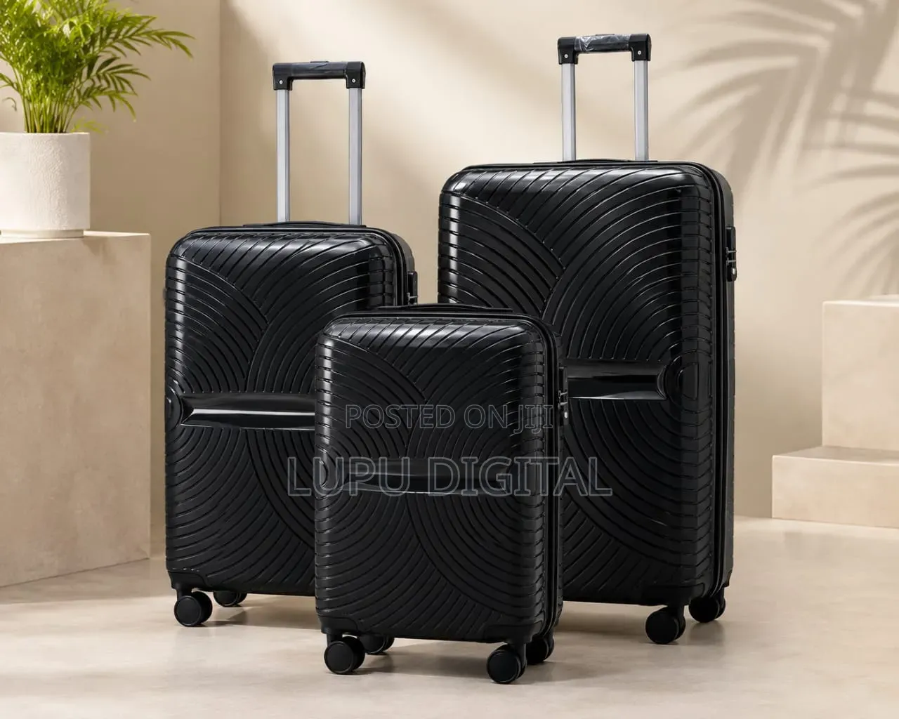 3 In1 Rubber Travel Suitcases