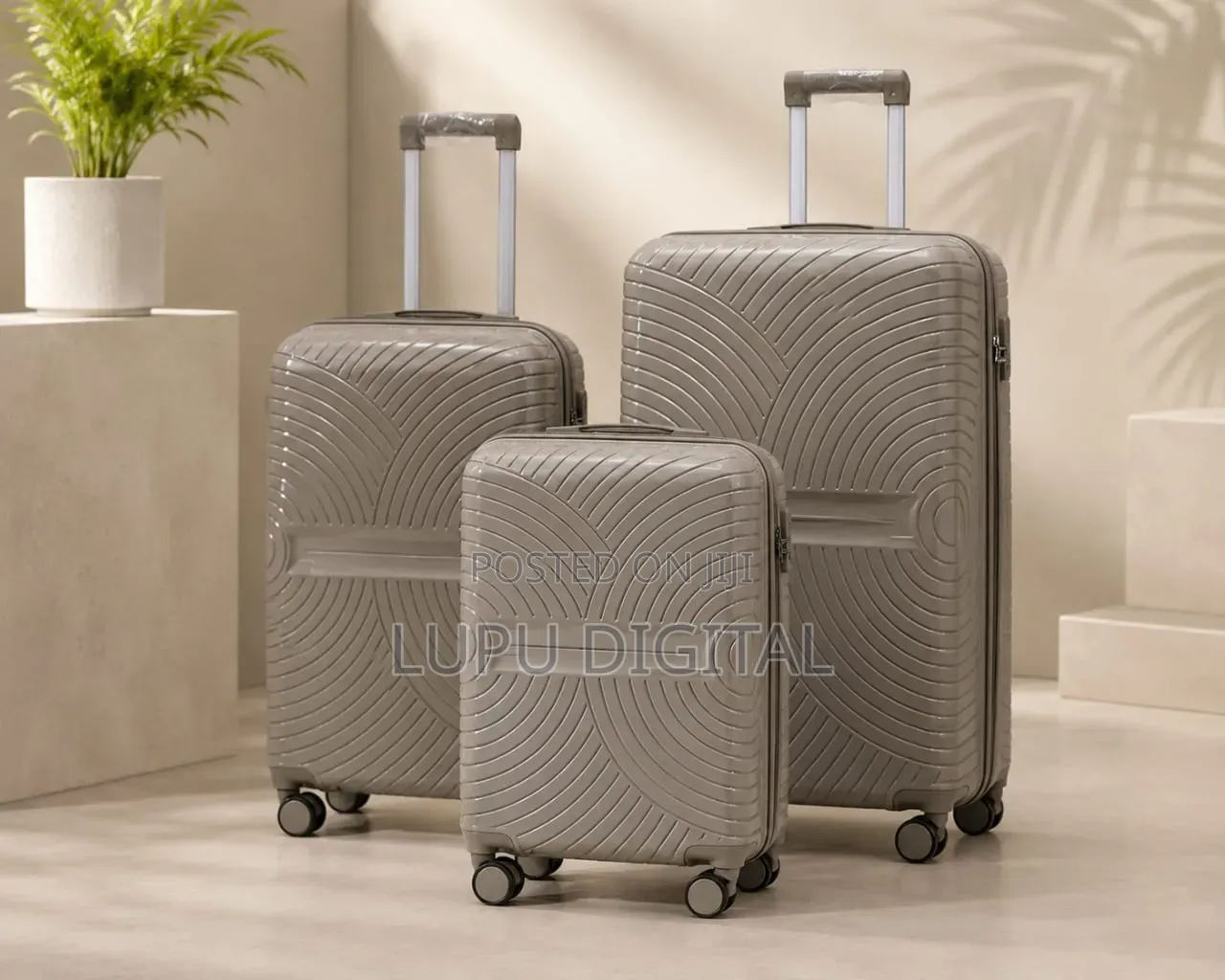 3 In1 Rubber Travel Suitcases