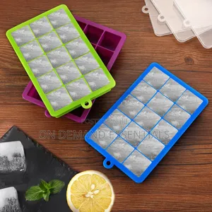 Silicone Ice Cube Tray With Lid