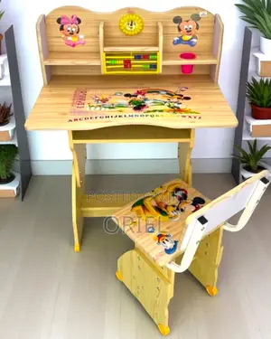 Office Desk : Study Wooden Kid's Desk and Chair Set