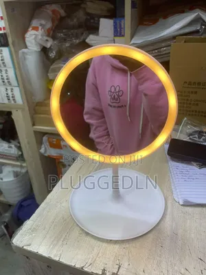 LED Makeup Mirror With a Storage Tray Sensor Touch