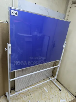 Blue Notice Board on a Movable Stand