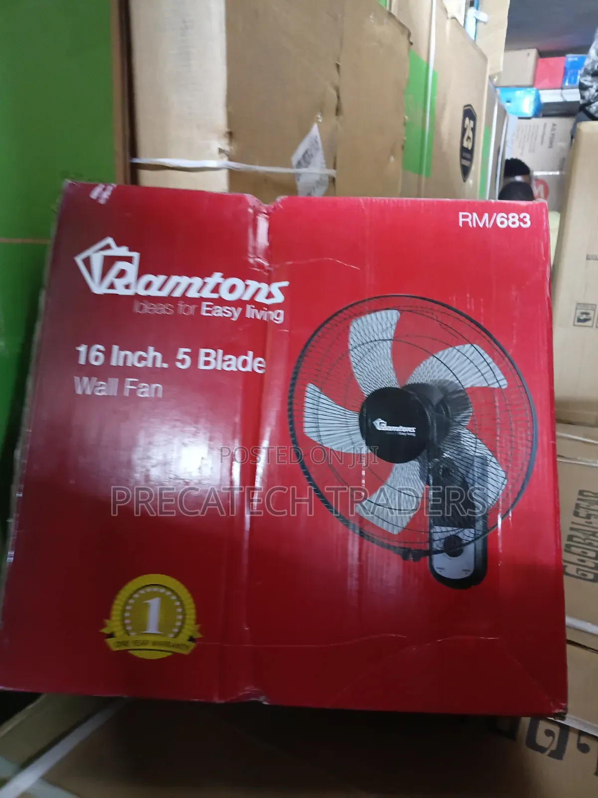 Ramtons 5 Blade Wall Fan – Quiet Strong Airflow