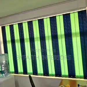 Green and Navy Blue Window Blinds