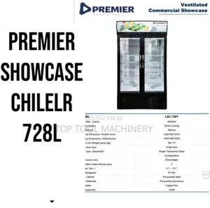 Large Premier 728L Commercial Double Door Display Chiller