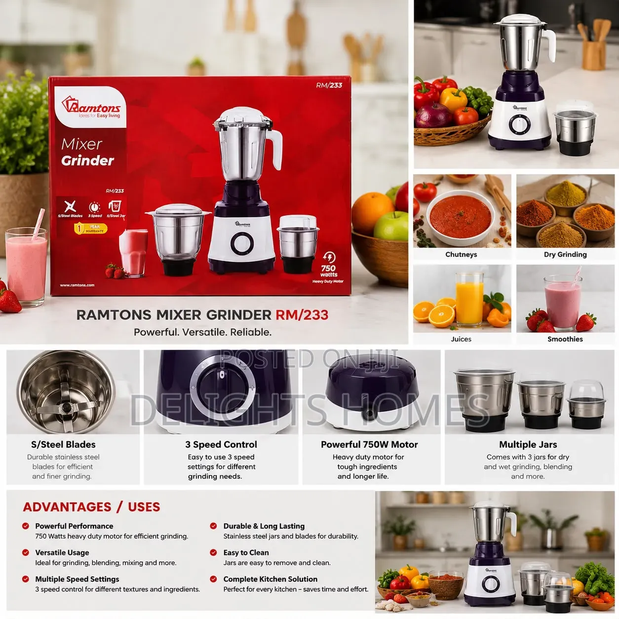 Heavy Duty RAMTONS MIXER GRINDER-b