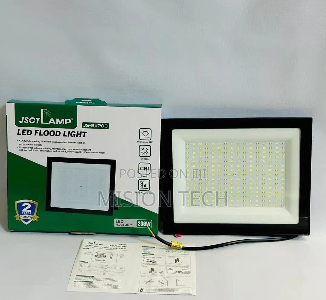 JSOT Lamp 200W LED Flood Light 