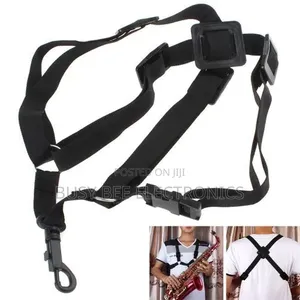Black Adjustable Universal Sax Harness Shoulder Strap