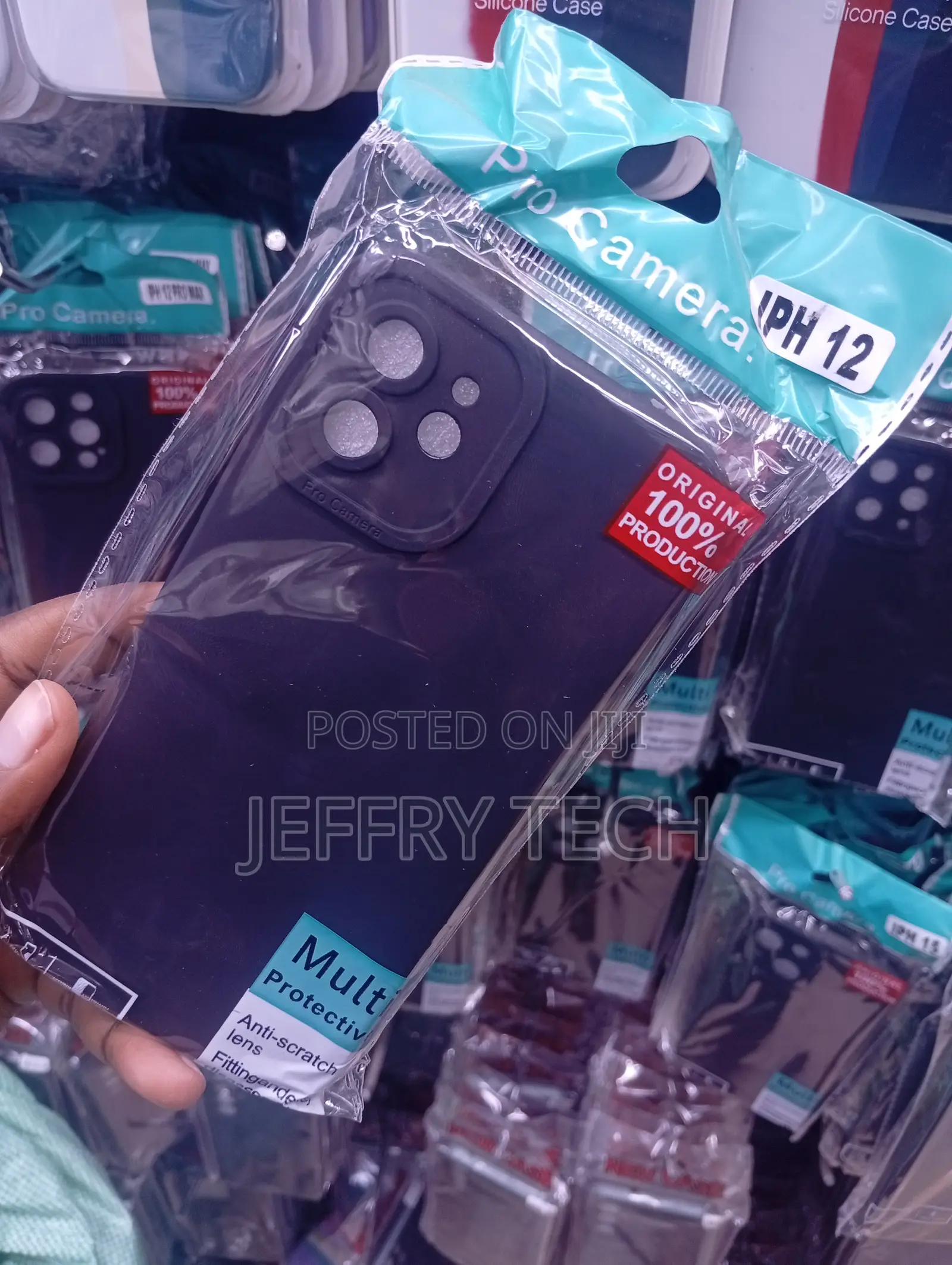 iPhone 12 Deep Dark-Blue or Black Hue Matte Case