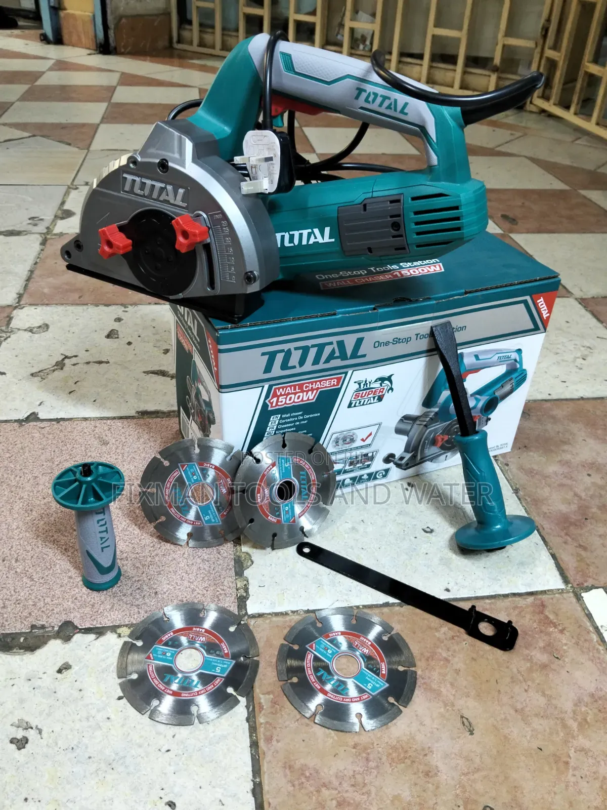 Total Concrete Cutting Machine Dry Wall Sander With 4 Cutting Disc Set