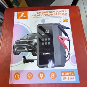 Portable Car Battery Booster Jump Starter With Tyre Inflator