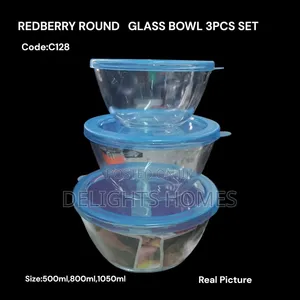 Redberry Round Glass Bowl 3pcs Set-B