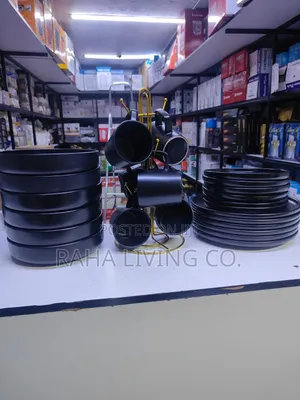 24pc All Black Dinner Set | Plates, Bowls Mugs
