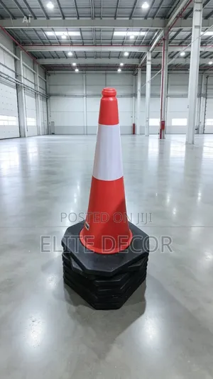 75cm Reflective PVC Traffic Cone – High Visibility Road Safety Cone