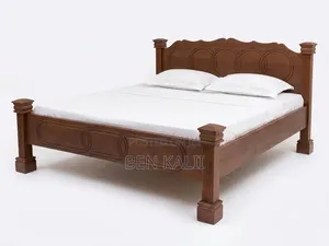 6 by 6 African Teak/Mvule Bed