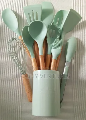 11pcs Nonstick Silicon Cooking Serving Spoons