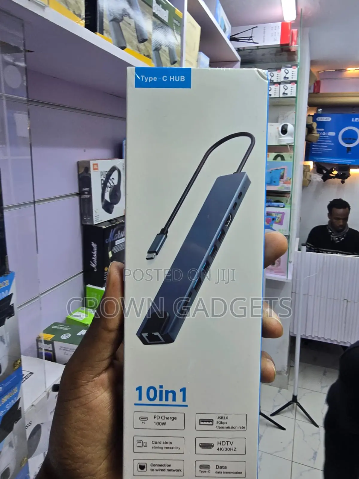 USB-C 10-in-1 Docking Station for Laptop MacBook Tablet