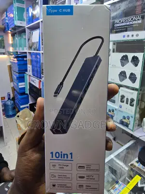 10-in-1 USB-C Laptop Hub With HDMI LAN USB PD Port
