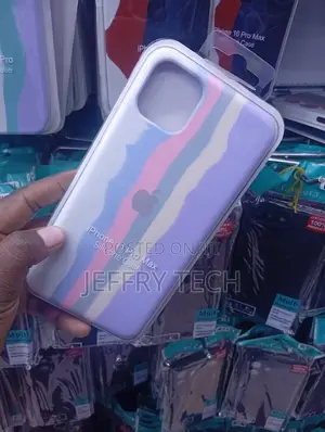 iPhone 11 Pro Max Pastel-Colored Vertical Wavy Stripes Case