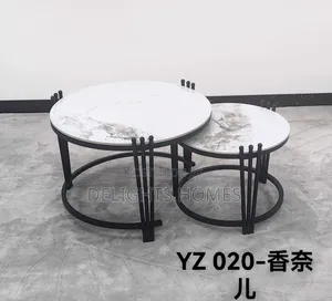 2 in 1 Executive Pure Marble Table-Hl