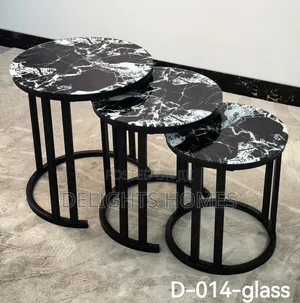 3 in 1 Executive Table (Glass Effect)-Hl