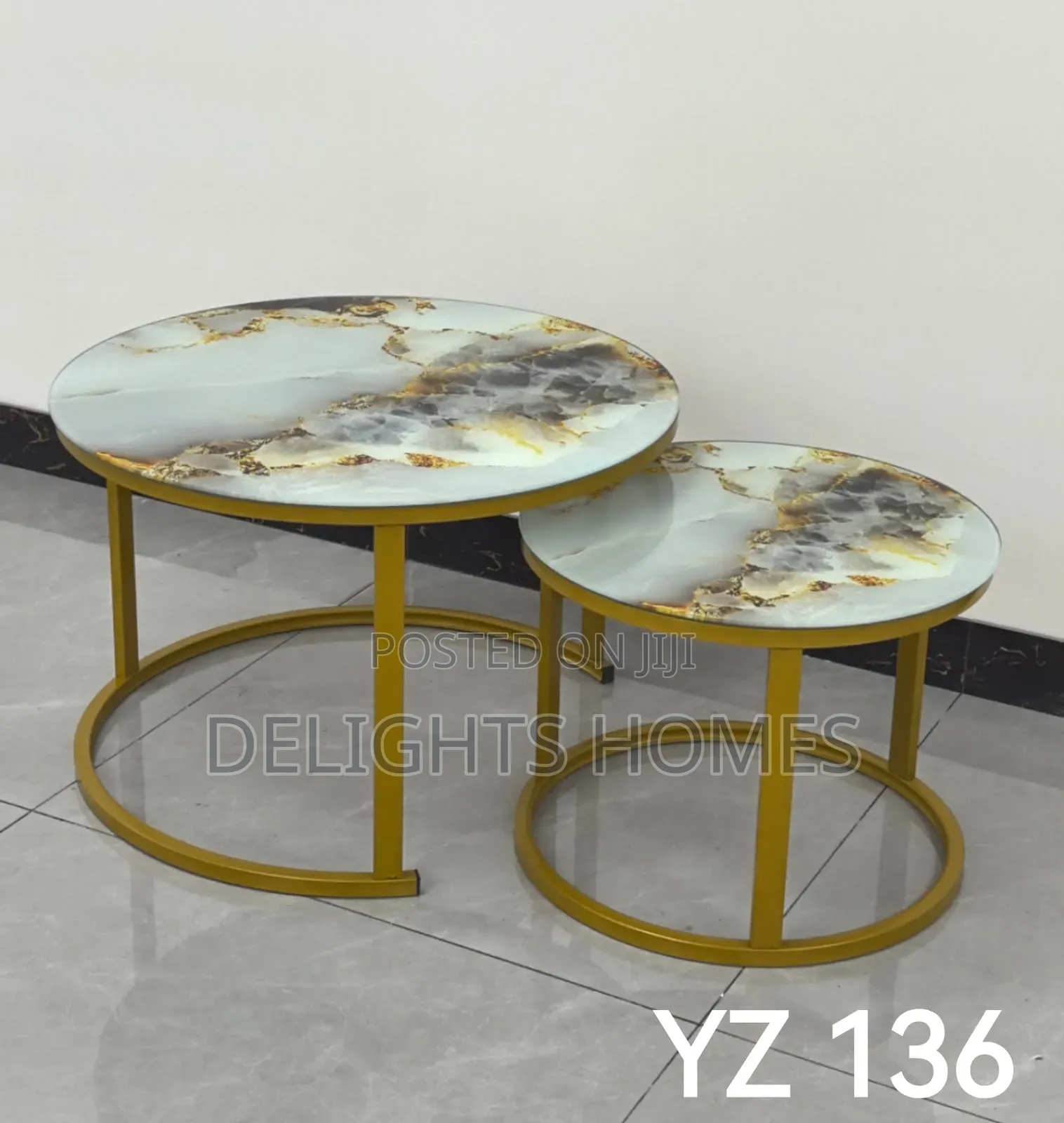 Nesting Coffee Table (Glass Effect)-Hl