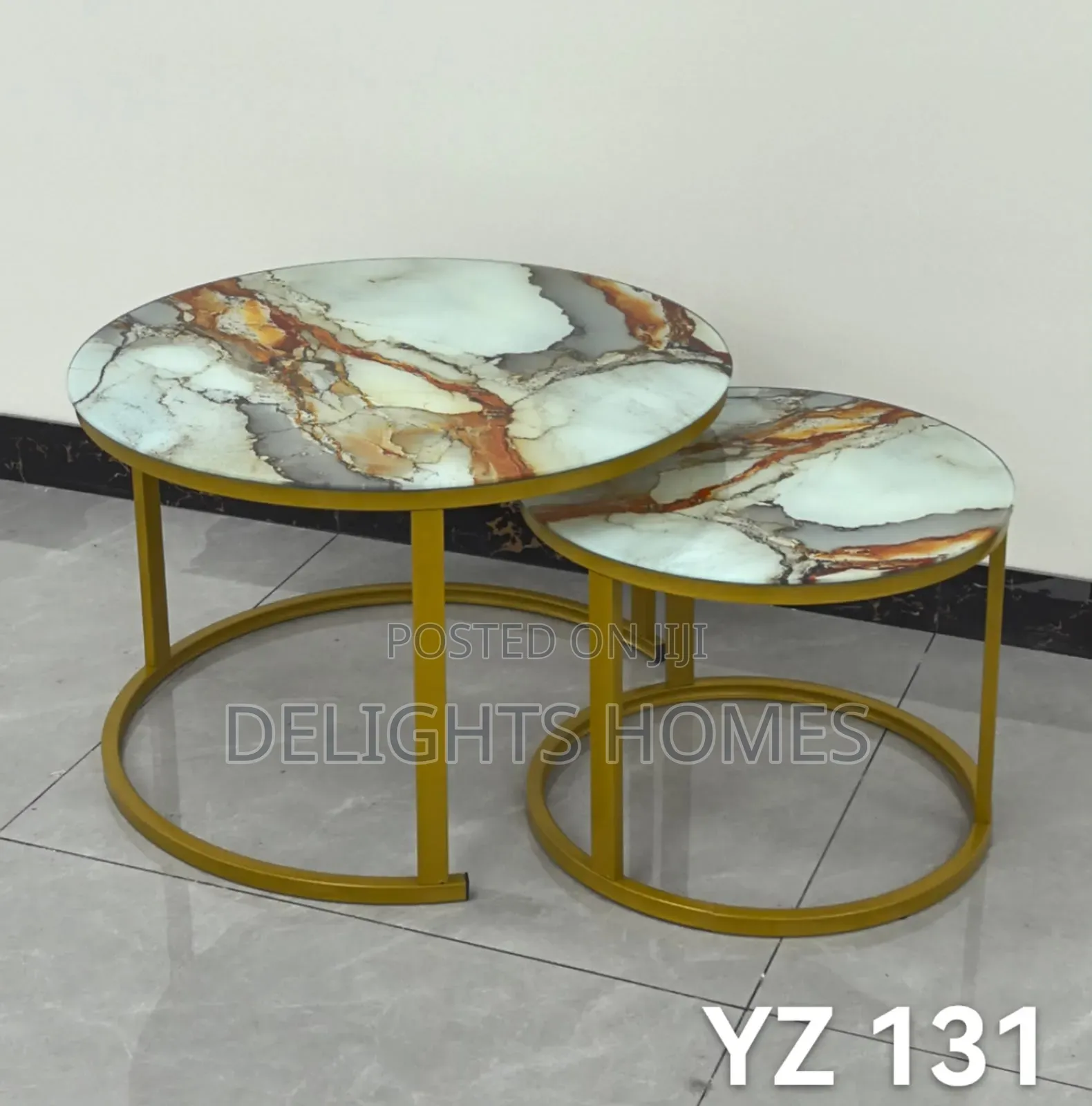 Nesting Coffee Table (Glass Effect)-Hl