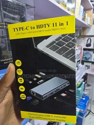 USB-C Hub 11-in-1 With Ethernet HDMI VGA USB 3.0
