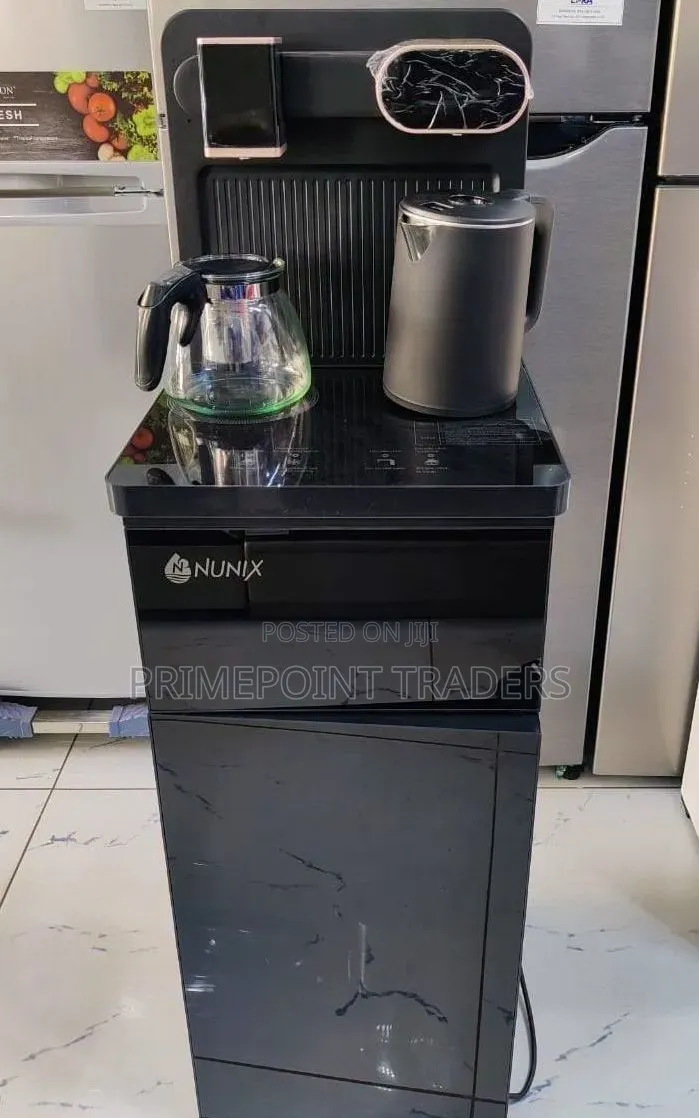 Black Silver Nunix A1C Bottom Load Hot and Cold Water Dispenser