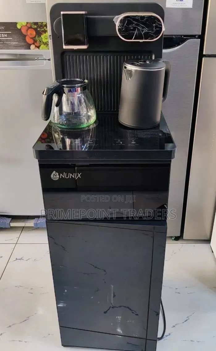 Black Silver Nunix A1C Bottom Load Hot and Cold Water Dispenser