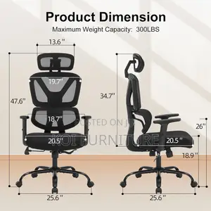Office Chairs; High Back Mesh Executive Orthopedic Seat With Support