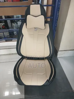 Universal Black Beige Leather Car Seat Covers–Premium Interior Seat
