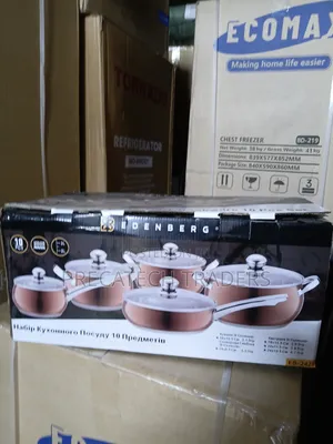 Edenberg 10 Piece Non-Stick Cookware Set With Glass Lids
