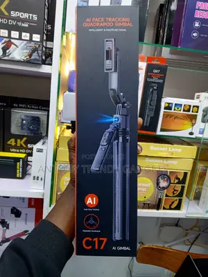 C17 360° AI Phone Holder Tripod Selfie Stick Gimbal