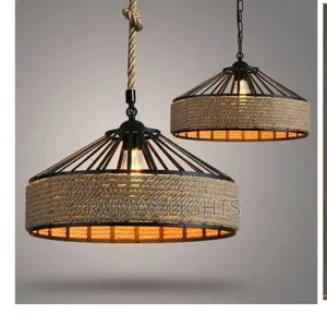 Vintage Hemp Rope Pendant Light