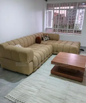 L Seat Brown Bubble Sofa – 6 Seater