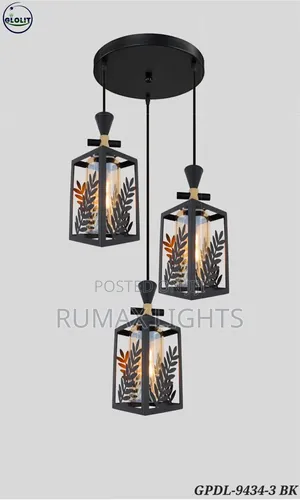 Leafy Metal Glass Pendant Light