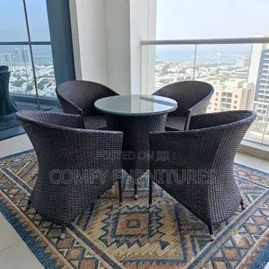 Fully Waved Rattan Patio Set