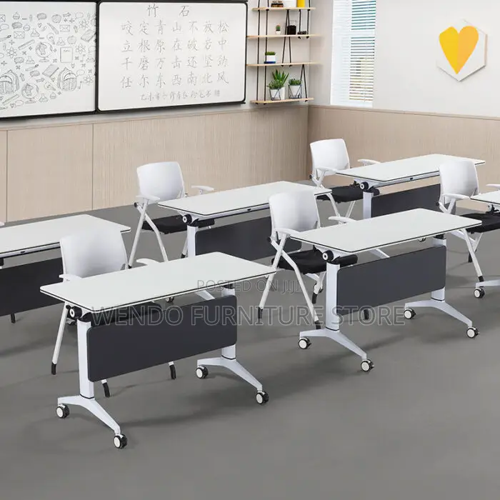 Office Desk; 1.2m Foldable Office Training Movable Table