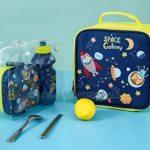 3pcs Girls and Boys Unicorn Lunbag With Kettle Lunch Box